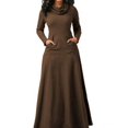 thumbnail image 1 of Large Size Long-sleeved Turtleneck Autumn And Winter Cross-border Long Bottoming Dress, 1 of 2