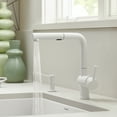 thumbnail image 4 of Linus Low Arc Pull-Out Dual-Spray Kitchen Faucet - White, 4 of 5