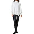 thumbnail image 2 of Suéter de cuello alto para mujer INSPIRE CHIC, tops para un guardarropa de invierno elegante, 2XL, blanco, 2 of 6