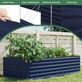thumbnail image 3 of FOOWIN 2 Pack 8x4x2ft Outdoor Metal Raised Garden Bed,Planter Box for Vegetables,Flowers,Herbs w/478 Gallon Capacity, Blue, 3 of 7
