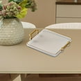 thumbnail image 6 of Serving Tray Bathroom Organizer, Multifunction Nordic Style Jewelry Storage Tray, Vanity Tray for Bedroom Desk Hotel Tabletop Clear, 6 of 8