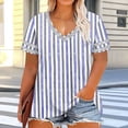 thumbnail image 4 of Otvok Women's Oversized T-Shirts, Women V-neck Short Sleeve Tops Casual Printed Summer Base Tee Sports T-shirt Plus Size Loose-Fit, 4 of 6