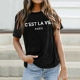 thumbnail image 2 of Paris France Graphic Tees for Women 2026 Summer Casual Short Sleeve Crewneck Travel T Shirts, 2 of 6