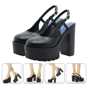LABSERRON High Heeled Shoes For Women With Super High Heel Design And Black Color For Elegant Look