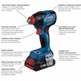 thumbnail image 2 of Controlador/llave de impacto Bosch GDX18V-1860CB25 18V con baterías, 2 of 9