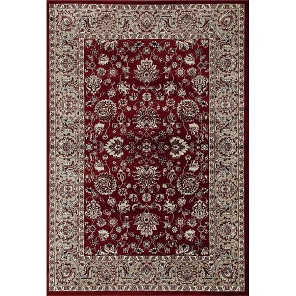 5 x 8 Pi. Arabella Collection Tapis de Zone Tissée Accoutumé&44; Rouge