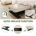 thumbnail image 3 of Uforic Inflatable Queen Air Mattress with Built-in Pump, Frame, Velvet Surface & Portable Storage Case, Khaki, 3 of 9