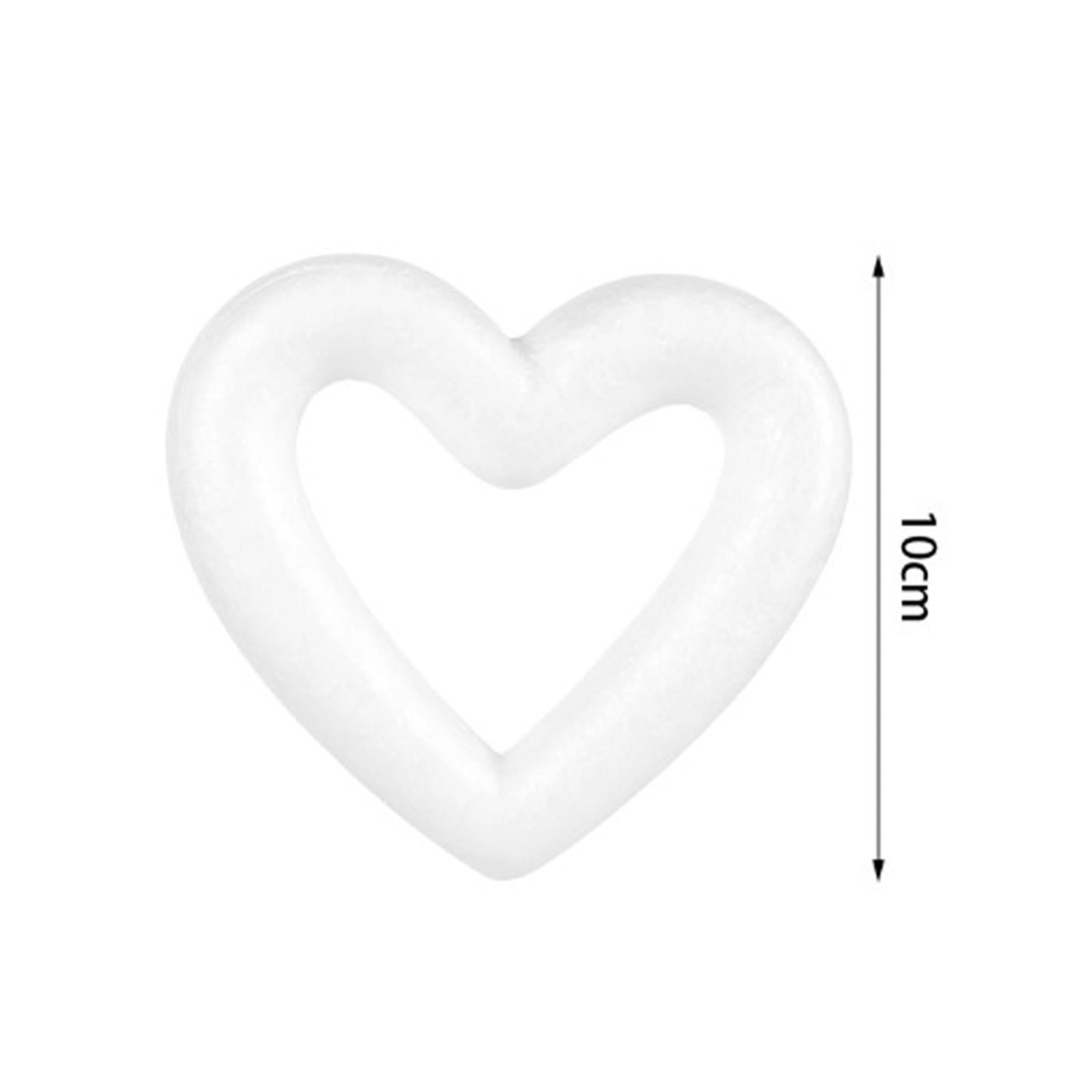 Buy Set of 6 Styrofoam Hearts, 11 Cm Polystyrene Hearts in Sets of
