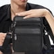 thumbnail image 3 of Bolsos Cruzados Bolso multifuncional para hombre con cinturón, bolso cruzado de piel de vaca para el trabajo (negro) Tmvgtek Para Estrenar, 3 of 6