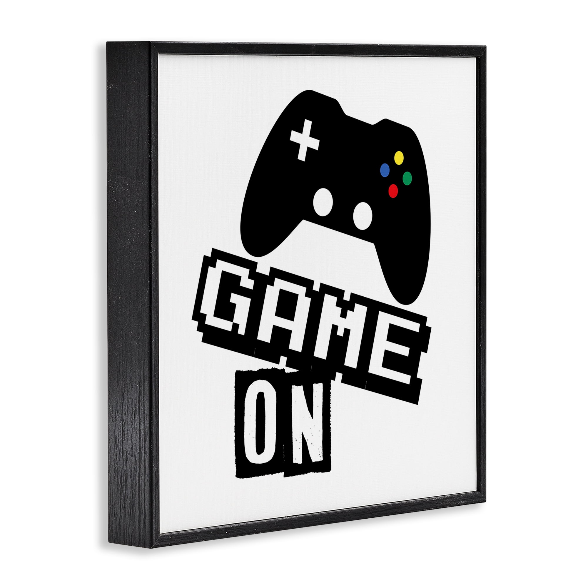 Stupell Industries Playful Game On Black Framed Giclee Art, design by Marcus Prime
