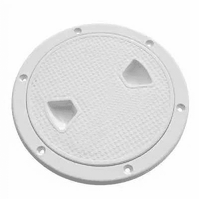 ISURE MARINE 6''Marine White Circular Non Slip Inspection Deck Plate Hatch w/Detachable Cover for Access Boat RV