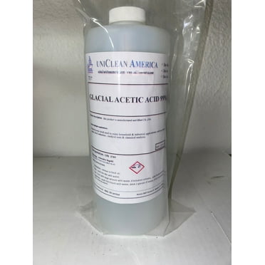 Glacial Acetic Acid- High purity Acetic Acid 99.9% - Made in USA - size: 16 fl oz