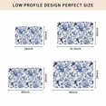 thumbnail image 4 of White Blue Spring Floral Door Mat Indoor Outdoor, Summer Botanical Hummingbird Non Slip Welcome Mat with Rubber Backing, Absorbent Fabric Front Door Mats Entryway Rug for Home Patio Entrance 16"x24", 4 of 8