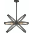 thumbnail image 2 of Vanity Art 6 Light Unique Globe Pendant Lighting | Modern Hanging Ceiling Lights Fixtures for Dining Room Living Room Bed Room Kitchen, Classic Black/Brass Dust, SJR30106BK-BD, 2 of 7