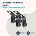 thumbnail image 4 of Universal Car Seat Headrest Mounted Hooks - 1 Pack / 4 Pack Hooks for All Vehicles, Storage Organizer, Purse Hook for Car, Headrest Hook, Car Seat Hooks for Bags, 4 of 7