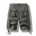 thumbnail image 3 of ALLLIST Green Walk Short for Man Solid Straight-Leg Mid Short with Pockets Cargo Button Half Zip Summer Fashion, 3 of 3