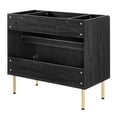 thumbnail image 4 of Vanity Cabinet (Sink not included), Black, Wood, Hotel Bedroom Bathroom, Modern Contemporary HB36374, 4 of 10