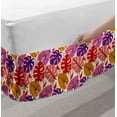 thumbnail image 2 of Monstera Bed Skirt, Exotic Leaves Graphic in Colorful Style Tropic Foliage Plants Jungle Botany, Elastic Bedskirt Dust Ruffle Wrap Around for Bedding Decor, 4 Sizes, Ivory Multicolor, by Ambesonne, 2 of 2
