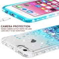thumbnail image 5 of Compatible for Apple iPhone 8 Plus Case, iPhone 7 Plus Case, with [Temper Glass Screen Protector] SOGA Diamond Glitter Liquid Quicksand Cover Cute Girl Women Phone Case [Cear/Teal], 5 of 5