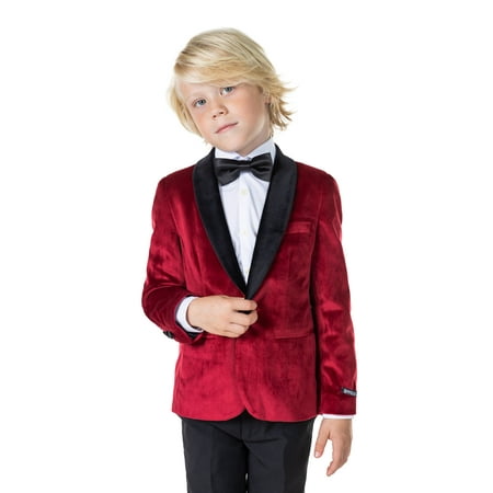 OppoSuits Deluxe Boys Blazers BOYS Dinner Jacket - Burgundy - US 2Y Red