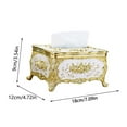 thumbnail image 2 of Btomtd Vintage Style Tissue Box Cover Acrylic Desktop Tissue Box Holder for Living Room Bedroom and Desktop Storage Plastic Cardboard Box, B, 2 of 6