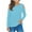 Blue, variant on Girls Casual Sweatshirts New Girl's Cold Shoulder Long Sleeve T Shirt Loose Crewneck Casual Tunic Tops Trendy Pullover Cute Blouse Black 7 Years