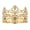 Golden, variant on Joernso Cake Topper Realistic Looking Rust-proof Metal Crown Cake Topper Royal Themed Baby Shower Decoration for Home