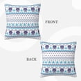 thumbnail image 3 of ZICANCN Winter Snowflake Blue Style Throw Pillow Covers, Bed Couch Sofa Knit Decorative Pillow Covers for Living Room Farmhouse, 18"x18", 3 of 8