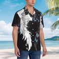 thumbnail image 2 of Lsque Butterfly Angel Wings Art pattern Hawaiian Shirt for Men, Unisex Summer Beach Casual Short Sleeve Button Down Shirts-XX-Large, 2 of 9