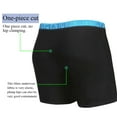 thumbnail image 4 of TAPUU Mens Underwear Bamboo Rayon Moisture Wicking Boxer Briefs with Pouch (Black/Blue-Waist 4*Pack,Large), 4 of 7