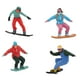 thumbnail image 3 of Figura de Snowboard a Escala 1/64, 4 Unidades, Modelo Tiny People, Coleccionable, Figura de Esquí para Colecciones de Jardines de Hadas, Micropaisaje., 3 of 9