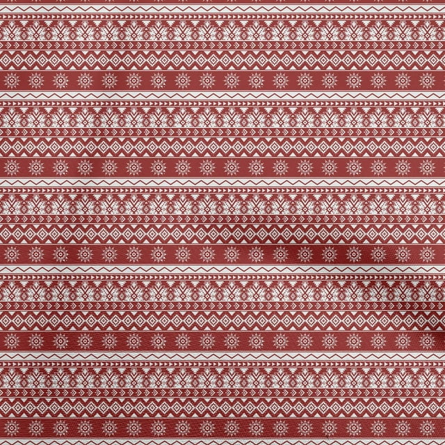 oneOone Polyester Spandex Red Fabric Tribal Sewing Craft Projects Fabric Prints By Yard 56 Inch Wide