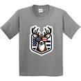 thumbnail image 3 of Inktastic Deer Bowhunting Us Flag Patriotic Youth T-Shirt, 3 of 5