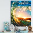 thumbnail image 1 of Design Art - Vagues Colorées de l'Océan Qui Tombent, 1 of 4