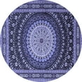thumbnail image 1 of Ahgly Company Machine Washable Indoor Round Persian Blue Traditional Area Rugs, 5' Round, 1 of 4
