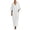 White, variant on Iyufng Loungewear Maxi Dresses for Women V-Neck Solid Color Mid Sleeve Button Down Dress and Pockets