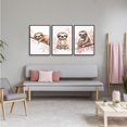 thumbnail image 2 of Canvas Poster Children's Room Wall Painting Set Watercolor Animal Theme Giraffe Bear Elephant Illustration Dream Sky Baby Room Decoration Three-piece Set Artwork Baby Space, 2 of 6