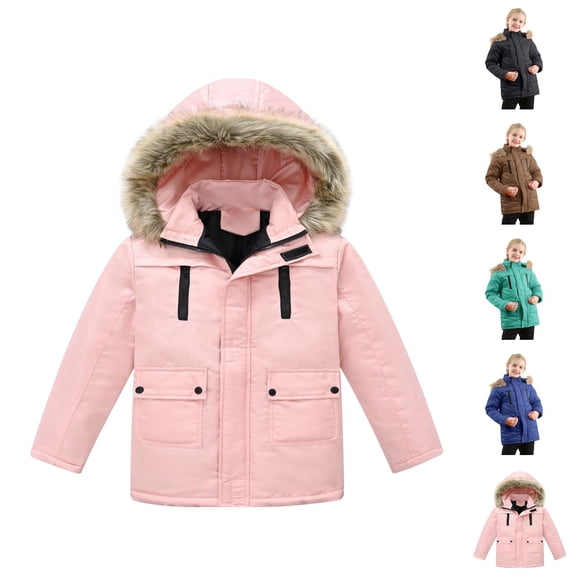 Kids Coats Girls Jackets Kids Toddler Baby Girls Cartoon Print Long Sleeve Coat Tops Clothes