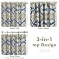 thumbnail image 4 of DriftAway Alexander Blackout Curtains for Living Room Linen Blend Pattern Match Thermal Insulated Room Darkening Geo Moroccan Mid Century Back Tab Bedroom Drapes 2 Panels 52 x 63 Inch Linen Navy, 4 of 8