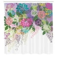 thumbnail image 2 of Ambesonne Flower Shower Curtain, Vintage Boho Inspiration, 69"Wx70"L, White Violet, 2 of 4