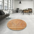 thumbnail image 3 of Ahgly Company Indoor Round Contemporary Orange Southwestern Area Rugs, 3' Round, 3 of 6