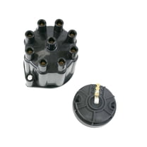 8-Cylinder Female Pro Series Distributor Cap Rotor Kit - Black