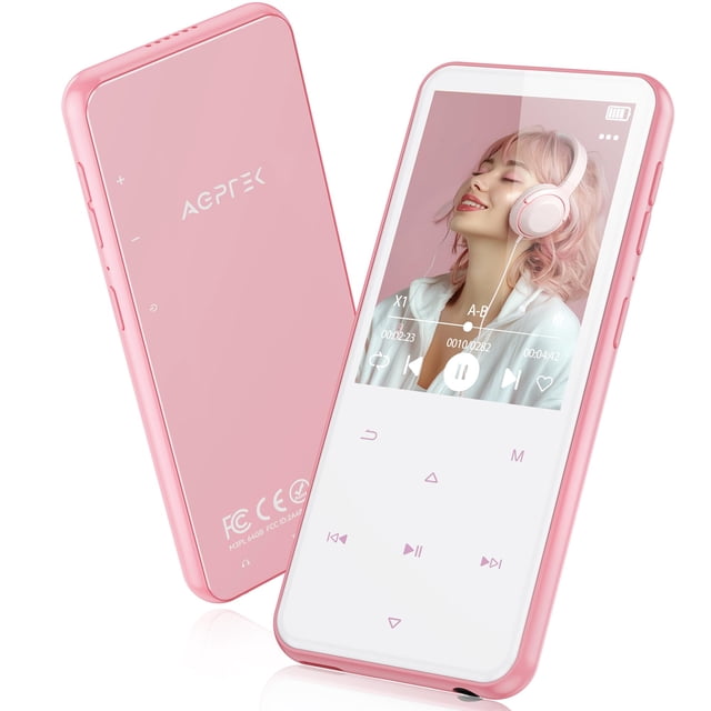 Reproductor MP3 AGPTEK M3 64GB Bluetooth 2.4" Rosa