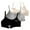 Gray+Black+Beige, variant on URMAGIC Girls Pads Adjustable Straps Bra,3-Pack Teenage Wirefree Bralette Back Closure Training Bras