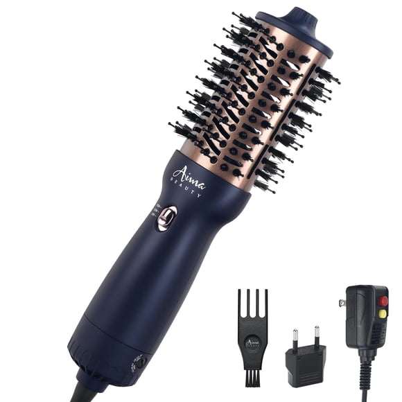 Cepillo secador de pelo Aima Beauty Travel de doble voltaje Hot Air Blue