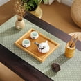 thumbnail image 3 of Bandeja grande de bambú con asas, rectangular, de madera, para desayuno, cena, bandeja decorativa para café y té, ideal para sala de estar, dormitorio, cocina, mesa de comedor al aire libre., 3 of 8