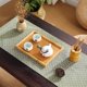 thumbnail image 3 of Bandeja grande de bambú con asas, rectangular, de madera, para desayuno, cena, bandeja decorativa para café y té, ideal para sala de estar, dormitorio, cocina, mesa de comedor al aire libre., 3 of 8