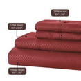 thumbnail image 5 of LDC Lux Decor Collection 4-Piece 1800 Thread Count Burgundy Microfiber Bed Sheet Set, Queen – Deep Pocket, Fade Resistant, 5 of 10