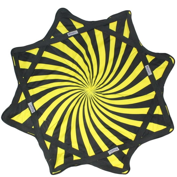 Mougee Star Flow Star - 27" Diameter - Weighted Cloth for Finger Spinning (Yellow/Black)