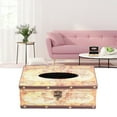 thumbnail image 4 of Tissue Holder, Composite Wood Leather Delicate Rounded Edges Napkin Storage Case Vintage  For Living Room For Kitchen, 4 of 8